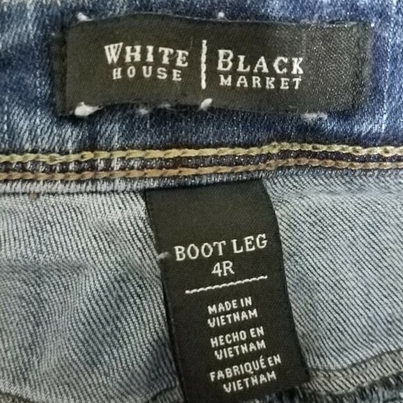 WHITE House Black Market Denim Jeans Size 4 - Picture 8 of 10